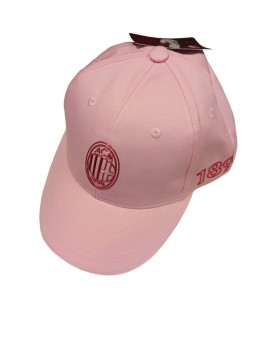 Cappellino Milan ufficiale rosa stemma rosso